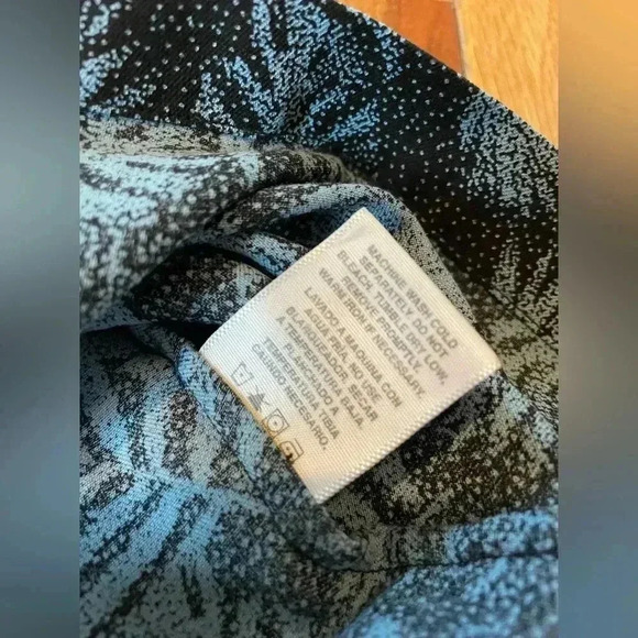 Nat Nast Blue Silk Blend Button Up Short Sleeve Palm Hawaiian Shirt Men’s Size L - Picture 7 of 12